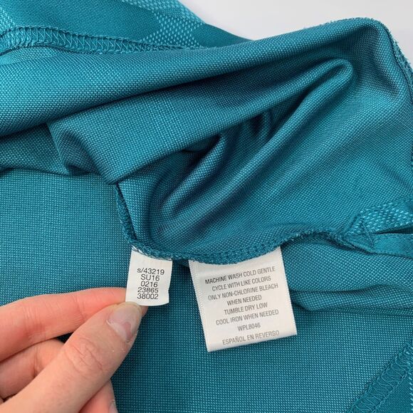 Greg Norman Polo Shirt Mens XL Glacier Green Tasso Elba Diamond Jacquard Golf - Picture 7 of 11